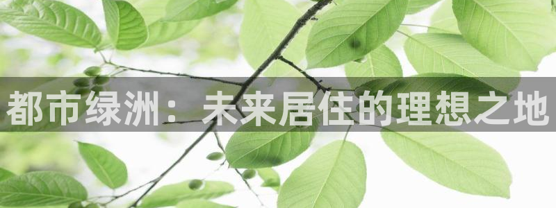 和记官网app是谁的：都市绿洲：未来居住的理想之地
