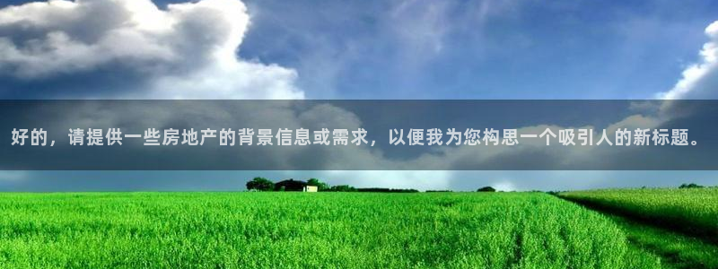 和记电讯澳门官网：好的，请提供一些房地产的背景信息或需求，以
