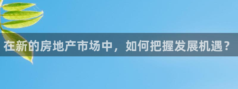 和记娱乐捕鱼官网：在新的房地产市场中，如何把握发展机遇？