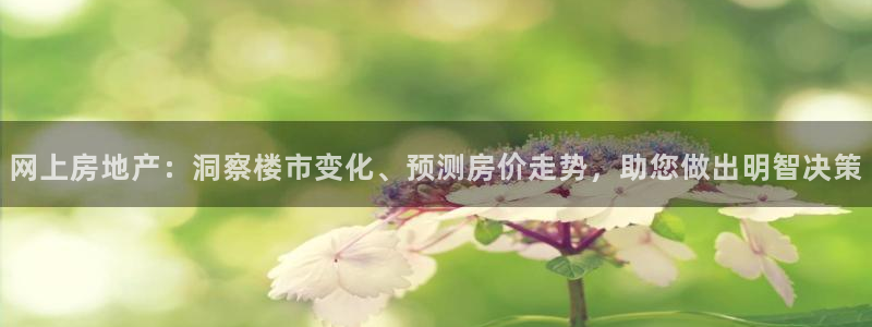 和记官网：网上房地产：洞察楼市变化、预测房价走势，助您做出明