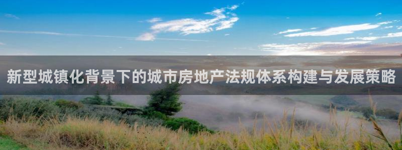 和记娱乐怡情博官网：新型城镇化背景下的城市房地产法规体系构建
