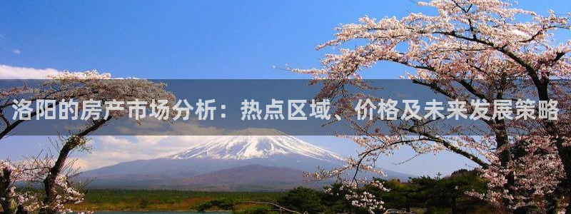 3g和记官网：洛阳的房产市场分析：热点区域、价格及未来发展策