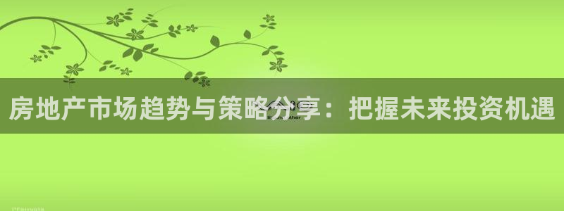 和记万佳官网：房地产市场趋势与策略分享：把握未来投资机遇