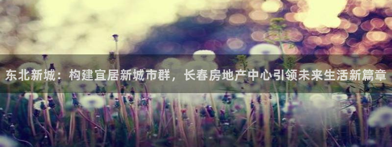 和记黄埔 官网：东北新城：构建宜居新城市群，长春房地产中心引