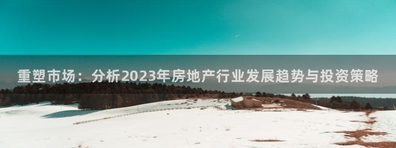 和记黄埔官网教育：重塑市场：分析2023年房地产行业发展趋势