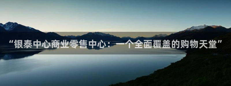 和记官网 公司：“银泰中心商业零售中心：一个全面覆盖的购物天